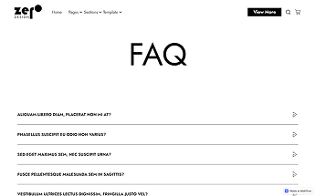 FAQ page