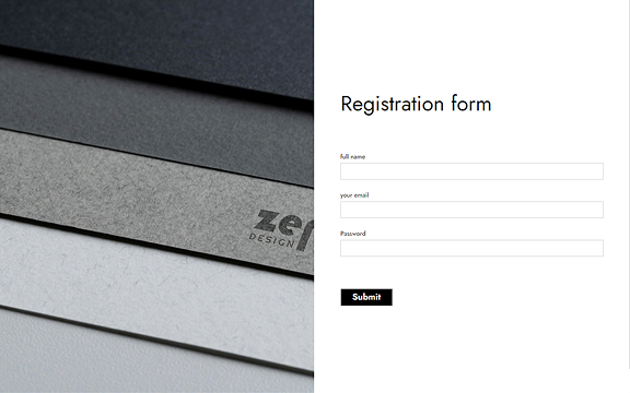 Authentification page