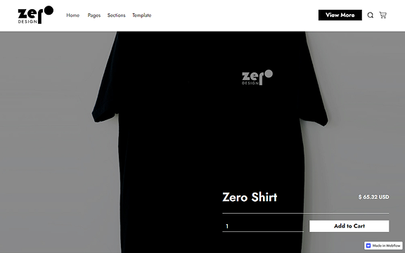 Single product page
