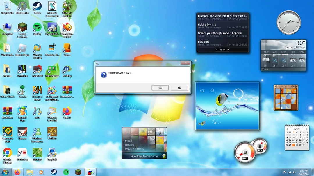 Операционная система Windows 7 - один из известнейших примеров использования стиля Frutiger Aero